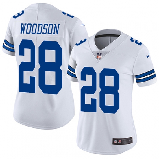 Women's Nike Dallas Cowboys #28 Darren Woodson White Vapor Untouchable Limited Player NFL Jersey - Ujersey