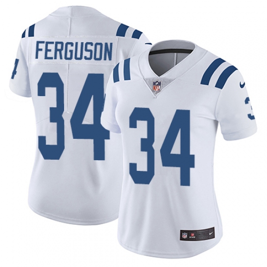 Women's Nike Indianapolis Colts #34 Josh Ferguson White Vapor Untouchable Limited Player NFL Jersey - Ujersey