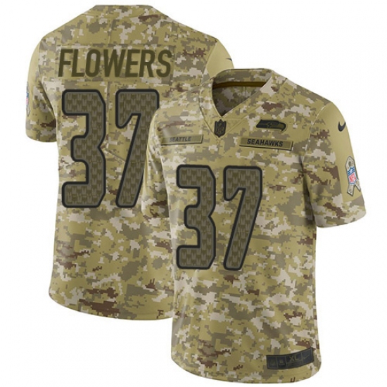 Youth Nike Seattle Seahawks #37 Tre Flowers Limited Camo 2018 Salute to Service NFL Jersey - Ujersey