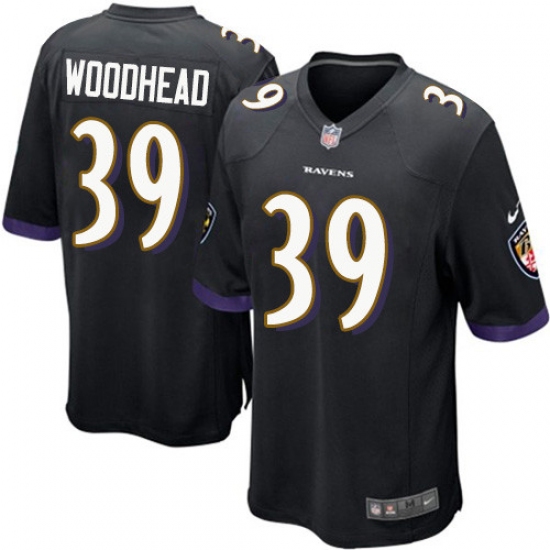 Men's Nike Baltimore Ravens #39 Danny Woodhead Game Black Alternate NFL Jersey - Ujersey