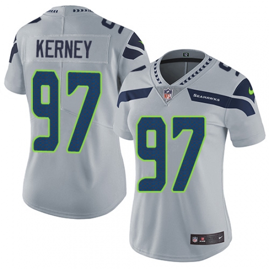 Women's Nike Seattle Seahawks #97 Patrick Kerney Elite Grey Alternate NFL Jersey - Ujersey