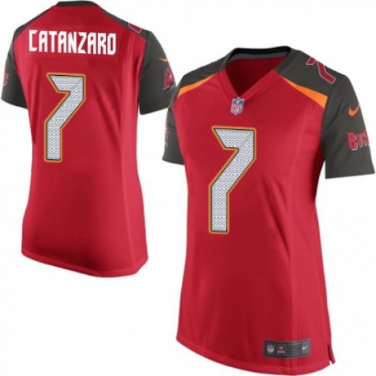 Women's Nike Tampa Bay Buccaneers #7 Chandler Catanzaro Game Red Team Color NFL Jersey - Ujersey