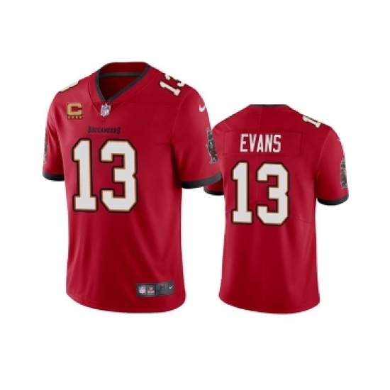 Men's Tampa Bay Buccaneers 2022 #13 Mike Evans Red With 4-star C Patch Vapor Untouchable Limited Stitched NFL Jersey - Ujersey