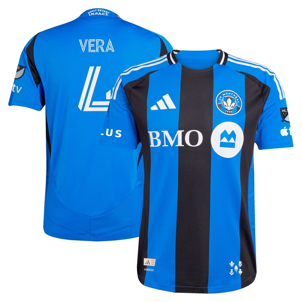 Men's CF Montreal Brayan Vera adidas Blue 2025 Montréal Original On-Field Authentic Jersey - Ujersey