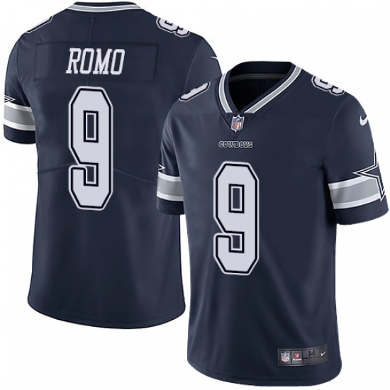 Men's Nike Dallas Cowboys #9 Tony Romo Navy Blue Team Color Vapor Untouchable Limited Player NFL Jersey - Ujersey