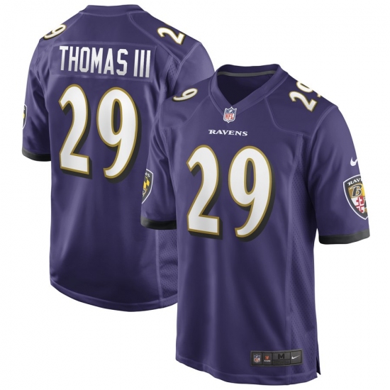 Men's Baltimore Ravens #29 Earl Thomas Nike Purple Game Jersey - Ujersey
