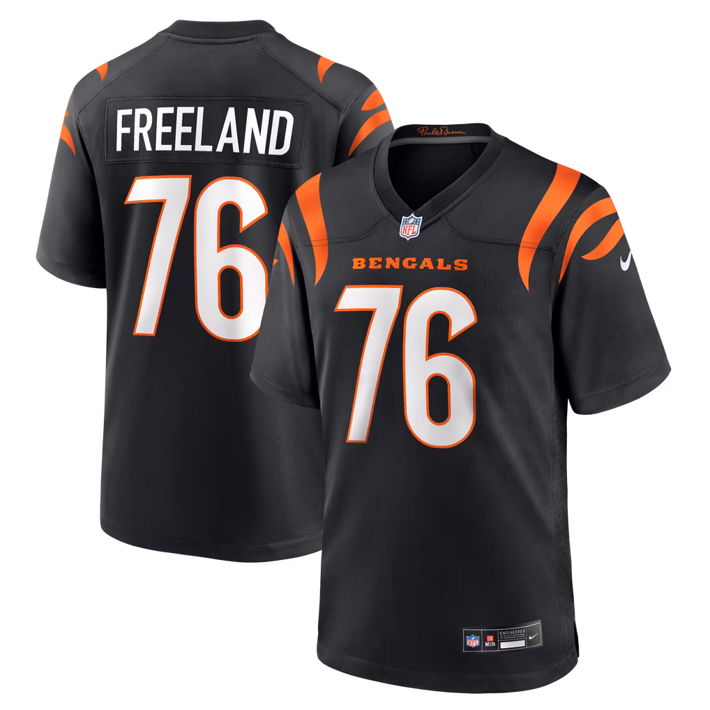Men's Cincinnati Bengals Blake Freeland Nike Black Team Game Jersey - Ujersey
