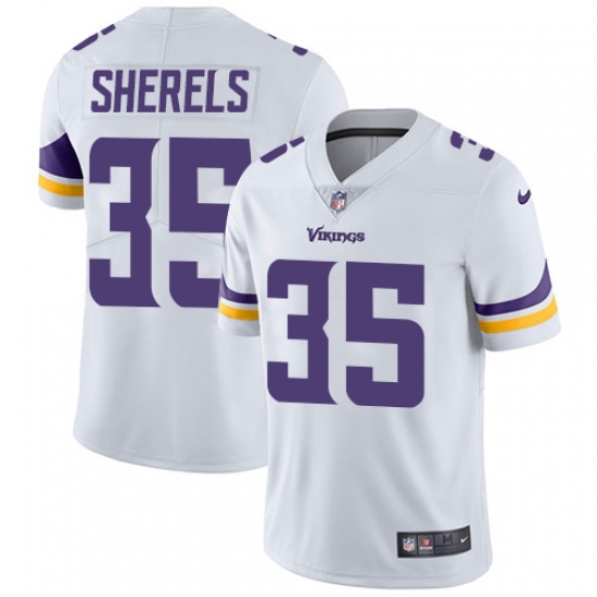 Youth Nike Minnesota Vikings #35 Marcus Sherels White Vapor Untouchable Limited Player NFL Jersey - Ujersey