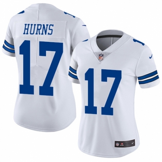 Women's Nike Dallas Cowboys #17 Allen Hurns White Vapor Untouchable Limited Player NFL Jersey - Ujersey