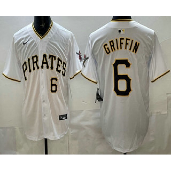 Men's Pittsburgh Pirates #6 Konnor Griffin White Limited Jersey - Ujersey