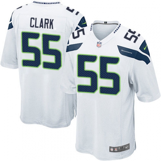 Men's Nike Seattle Seahawks #55 Frank Clark Game White NFL Jersey - Ujersey