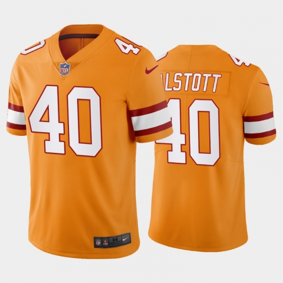 Men's Tampa Bay Buccaneers #40 Mike Alstott Yellow Limited Stitched Throwback Jersey - Ujersey