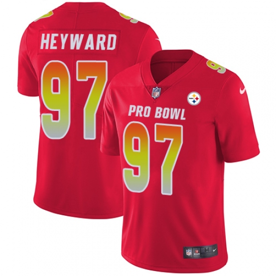 Men's Nike Pittsburgh Steelers #97 Cameron Heyward Limited Red 2018 Pro Bowl NFL Jersey - Ujersey