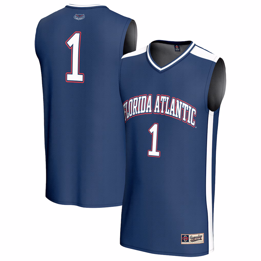 Youth GameDay Greats #1 Navy Florida Atlantic Owls Lightweight Basketball Jersey