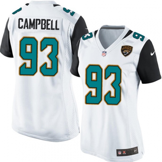 Women's Nike Jacksonville Jaguars #93 Calais Campbell Game White NFL Jersey - Ujersey