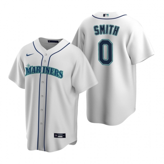 Men's Nike Seattle Mariners #0 Mallex Smith White Home Stitched Baseball Jersey - Ujersey