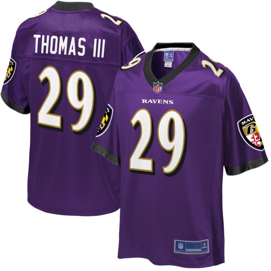 Men's Baltimore Ravens #29 Earl Thomas NFL Pro Line Player Jersey – Purple - Ujersey