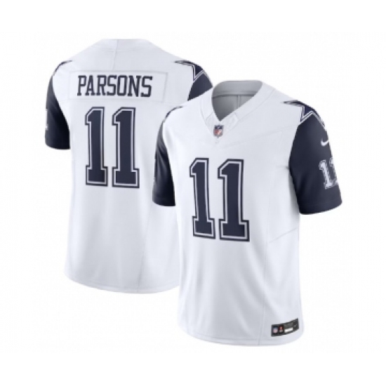 Men's Nike Dallas Cowboys #11 Micah Parsons White 2023 F.U.S.E. Vapor Limited Stitched Football Jersey - Ujersey