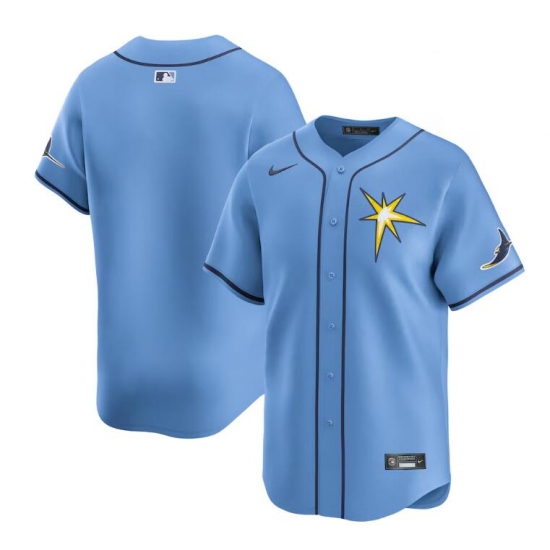 Men's Tampa Bay Rays Blank Light Blue Alternate Limited Stitched Baseball Jersey