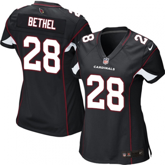 Women's Nike Arizona Cardinals #28 Justin Bethel Game Black Alternate NFL Jersey - Ujersey