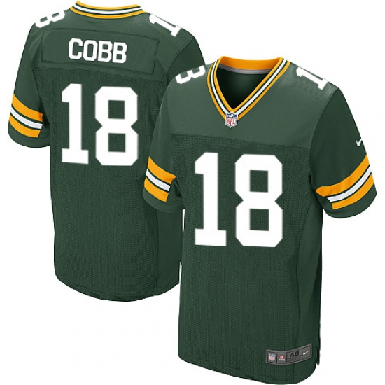 Men's Nike Green Bay Packers #18 Randall Cobb Elite Green Team Color NFL Jersey - Ujersey