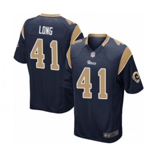 Men's Los Angeles Rams #41 David Long Game Navy Blue Team Color Football Jersey - Ujersey