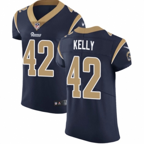 Men's Nike Los Angeles Rams #42 John Kelly Navy Blue Team Color Vapor Untouchable Elite Player NFL Jersey - Ujersey