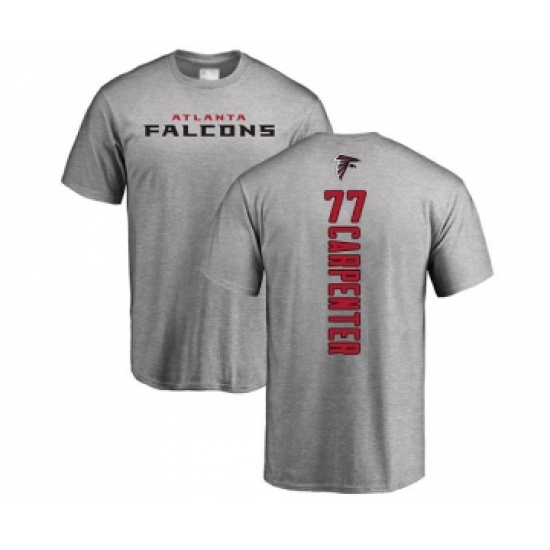 Football Atlanta Falcons #77 James Carpenter Ash Backer T-Shirt - Ujersey