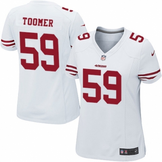 Women's Nike San Francisco 49ers #59 Korey Toomer Game White NFL Jersey - Ujersey