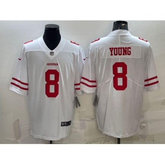 Men's San Francisco 49ers #8 Steve Young White 2017 Vapor Untouchable Stitched NFL Nike Limited Jersey - Ujersey