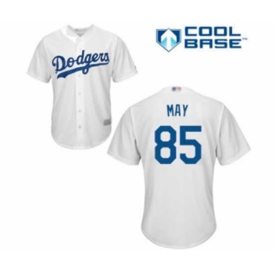 Youth Los Angeles Dodgers #85 Dustin May Authentic White Home Cool Base Baseball Player Jersey - Ujersey