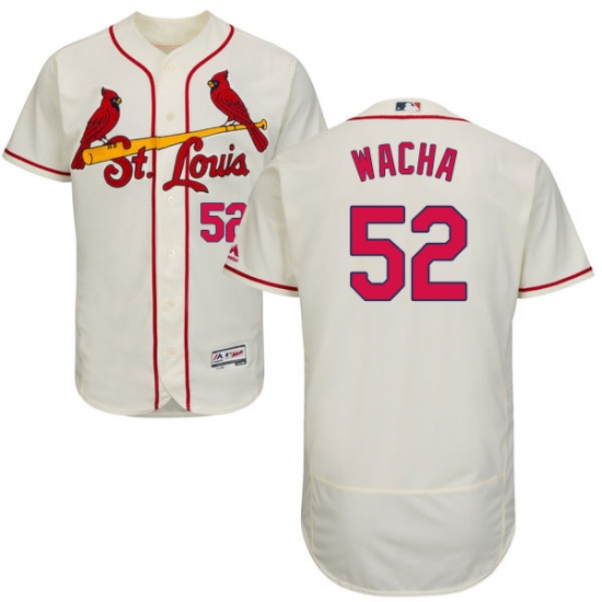 Men's Majestic St. Louis Cardinals #52 Michael Wacha Cream Alternate Flex Base Authentic Collection MLB Jersey - Ujersey