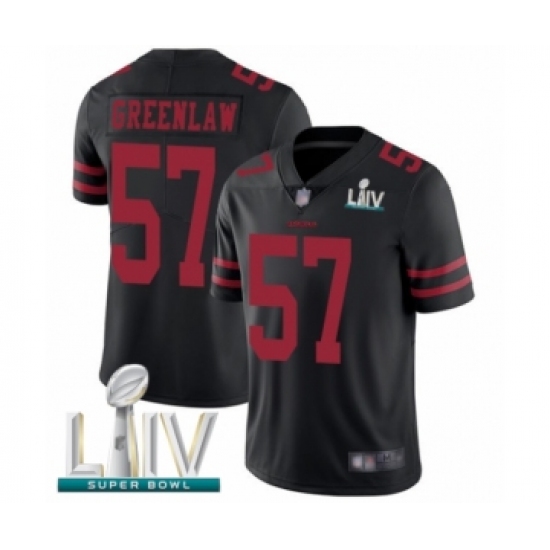 Men's San Francisco 49ers #57 Dre Greenlaw Black Alternate Vapor Untouchable Limited Player Super Bowl LIV Bound Football Jersey - Ujersey