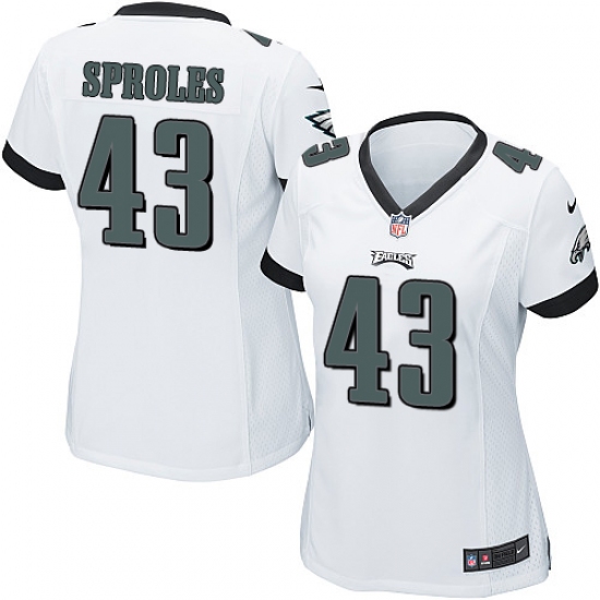 Women's Nike Philadelphia Eagles #43 Darren Sproles Game White NFL Jersey - Ujersey