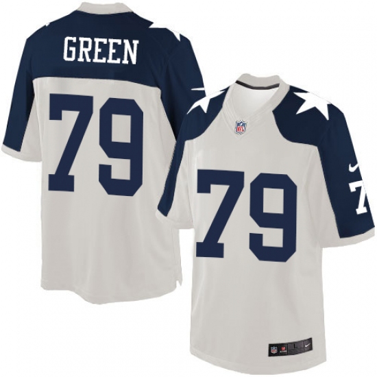 Men's Nike Dallas Cowboys #79 Chaz Green Limited White Throwback Alternate NFL Jersey - Ujersey