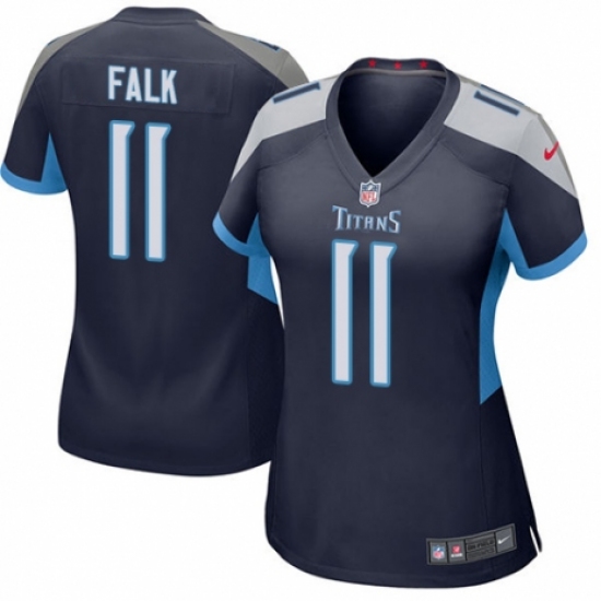 Women's Nike Tennessee Titans #11 Luke Falk Game Navy Blue Team Color NFL Jersey - Ujersey