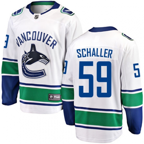Youth Vancouver Canucks #59 Tim Schaller Fanatics Branded White Away Breakaway NHL Jersey - Ujersey