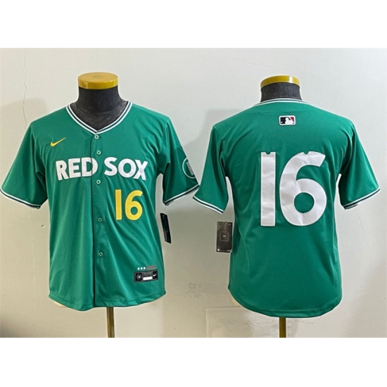 Youth Boston Red Sox #16 Jarren Duran Green 2025 City Connect Limited Stitched Baseball Jersey - Ujersey