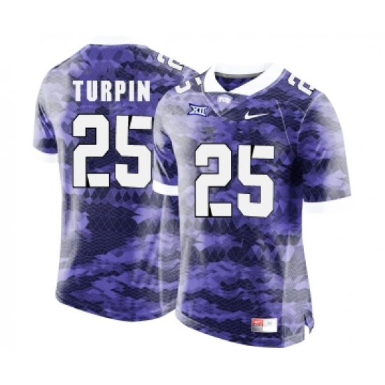 TCU Horned Frogs 25 KaVontae Turpin Purple College Football Jersey - Ujersey