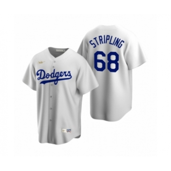 Men's Los Angeles Dodgers #68 Ross Stripling Nike White Cooperstown Collection Home Jersey