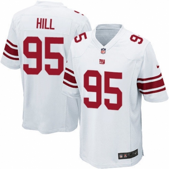 Men's Nike New York Giants #95 B.J. Hill Game White NFL Jersey - Ujersey