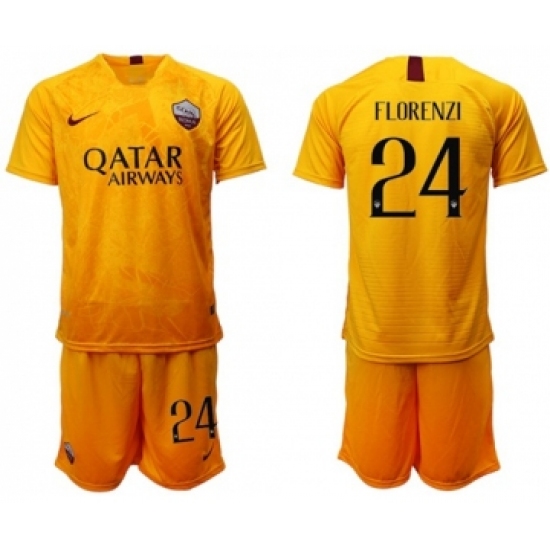 Roma #24 Florenzi Third Soccer Club Jersey