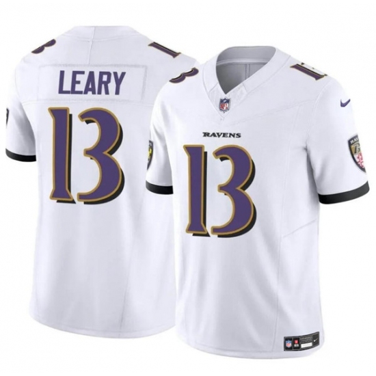 Men's Baltimore Ravens #13 Devin Leary White 2023 F.U.S.E. Vapor Limited Football Jersey - Ujersey
