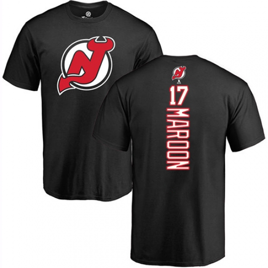 NHL Adidas New Jersey Devils #17 Patrick Maroon Black Backer T-Shirt - Ujersey