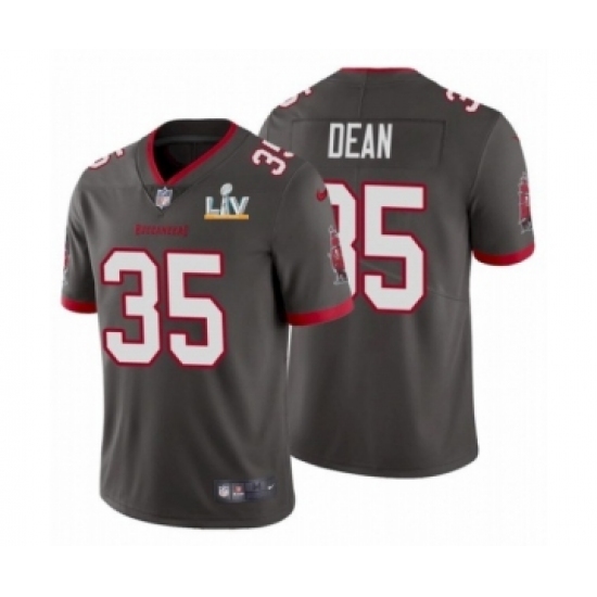 Men's Tampa Bay Buccaneers #35 Jamel Dean Pewter 2021 Super Bowl LV Jersey - Ujersey
