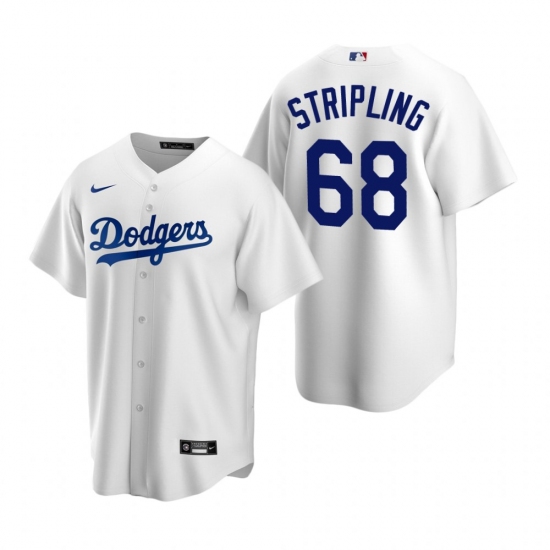 Men's Nike Los Angeles Dodgers #68 Ross Stripling White Home Stitched Baseball Jersey - Ujersey