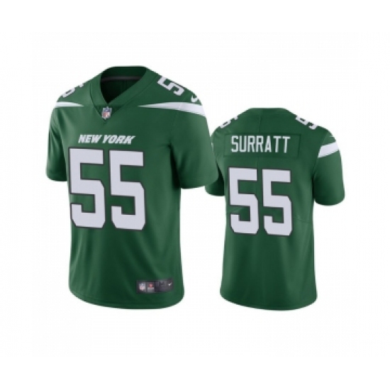 Men's New York Jets #55 Chazz Surratt Green Vapor Untouchable Limited Stitched Jersey - Ujersey