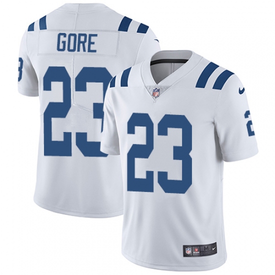 Men's Nike Indianapolis Colts #23 Frank Gore White Vapor Untouchable Limited Player NFL Jersey - Ujersey