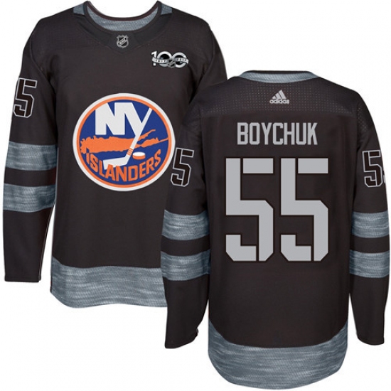 Men's Adidas New York Islanders #55 Johnny Boychuk Premier Black 1917-2017 100th Anniversary NHL Jersey - Ujersey