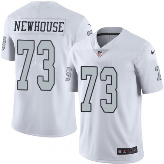 Youth Nike Oakland Raiders #73 Marshall Newhouse Limited White Rush Vapor Untouchable NFL Jersey
